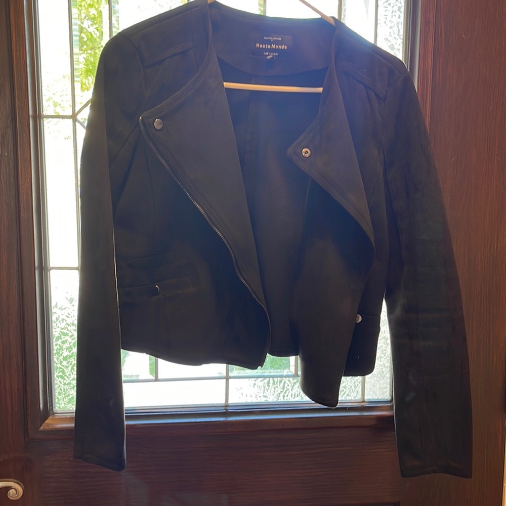 Black suede jacket
